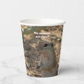 Funny Niedlich Ground Eichhörnchen Foto Südwest Pi Pappbecher (Rückseite)
