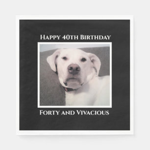 Funny Niedlich Grumpy White Dog 40. Geburtstag Sch Serviette