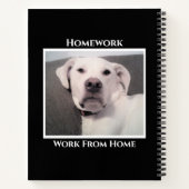 Funny Niedlich Grumpy White Dog Schwarze Hausaufga Notizblock (Rückseite)