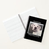 Funny Niedlich Grumpy White Dog Schwarze Hausaufga Notizblock (Innenseite)