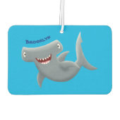 Funny niedlich Hammerhead Hai Cartoon Autolufterfrischer (Rückseite)