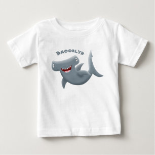 Funny niedlich Hammerhead Hai Cartoon Baby T-shirt
