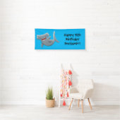 Funny niedlich Hammerhead Hai Cartoon Banner (Insitu)