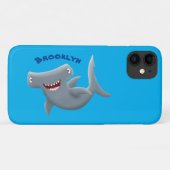 Funny niedlich Hammerhead Hai Cartoon Case-Mate iPhone Hülle (Rückseite (Horizontal))