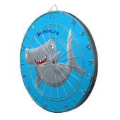 Funny niedlich Hammerhead Hai Cartoon Dartscheibe (Vorderseite rechts)