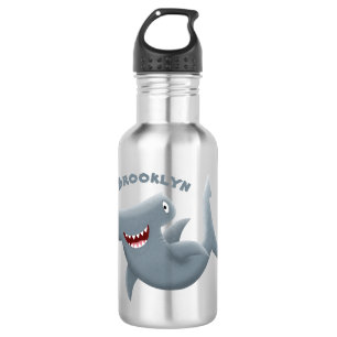 Funny niedlich Hammerhead Hai Cartoon Edelstahlflasche