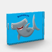 Funny niedlich Hammerhead Hai Cartoon Fotoblock (Links)