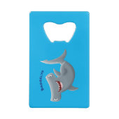 Funny niedlich Hammerhead Hai Cartoon Geldbeutel Flaschenöffner (Rückseite)