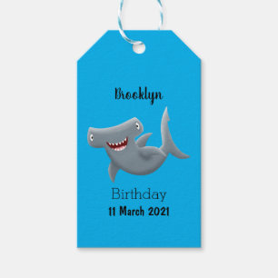 Funny niedlich Hammerhead Hai Cartoon Geschenkanhänger