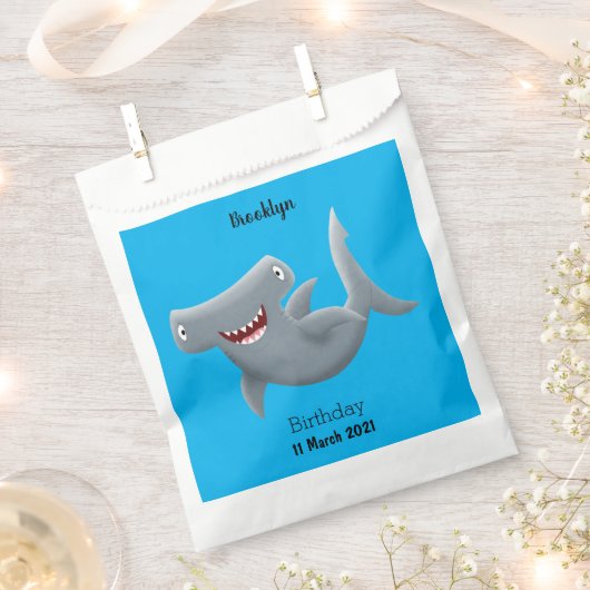 Funny niedlich Hammerhead Hai Cartoon Geschenktütchen (Ausgeschnitten)