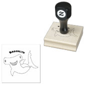 Funny niedlich Hammerhead Hai Cartoon Gummistempel (Stempel)