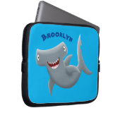 Funny niedlich Hammerhead Hai Cartoon Laptopschutzhülle (Vorne Rechts)