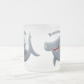 Funny niedlich Hammerhead Hai Cartoon Mattglastasse (Mittel)