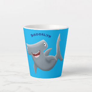 Funny niedlich Hammerhead Hai Cartoon Milchtasse