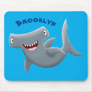 Funny niedlich Hammerhead Hai Cartoon Mousepad