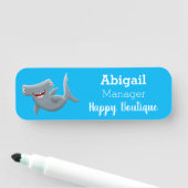 Funny niedlich Hammerhead Hai Cartoon Namensschild (Beispiel)