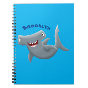 Funny niedlich Hammerhead Hai Cartoon Notizblock