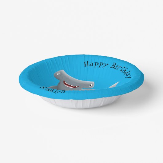 Funny niedlich Hammerhead Hai Cartoon Pappteller (Gewinkelt)