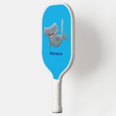 Funny niedlich Hammerhead Hai Cartoon Pickleball Schläger (Links)
