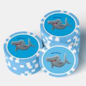 Funny niedlich Hammerhead Hai Cartoon Pokerchips (Stapel)