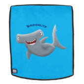 Funny niedlich Hammerhead Hai Cartoon Rucksack (Abnehmbare Front)