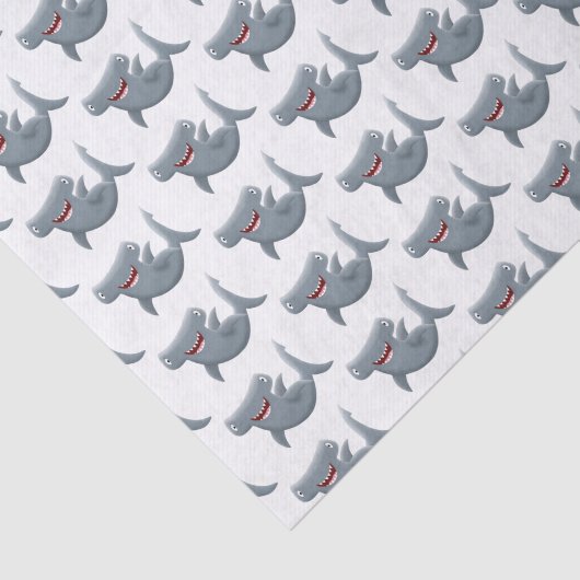 Funny niedlich Hammerhead Hai Cartoon Seidenpapier (Ausschnitt)