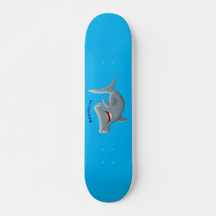 Funny niedlich Hammerhead Hai Cartoon Skateboard