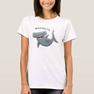 Funny niedlich Hammerhead Hai Cartoon T-Shirt