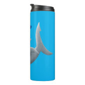 Funny niedlich Hammerhead Hai Cartoon Thermosbecher (Nach rechts gedreht)