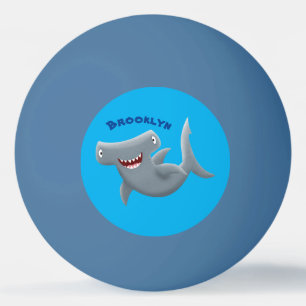 Funny niedlich Hammerhead Hai Cartoon Tischtennisball