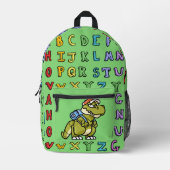 Funny niedlich handgezeichnete Dinosaurier und Alp Bedruckter Rucksack (Vorderseite)
