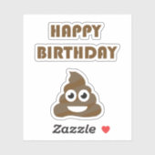 Funny Niedlich Happy Birthday Party Kack Emoji Aufkleber (Blatt)