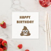 Funny Niedlich Happy Birthday Party Kack Emoji Serviette (Beispiel)
