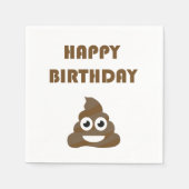 Funny Niedlich Happy Birthday Party Kack Emoji Serviette (Vorderseite)