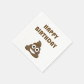 Funny Niedlich Happy Birthday Party Kack Emoji Serviette (Ecke)