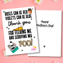 Funny Niedlich Happy Mother Day From Cat Feiertagskarte