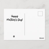 Funny Niedlich Happy Mother Day From Cat Postkarte (Rückseite)