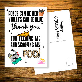 Funny Niedlich Happy Vatertag von der Katze Postkarte