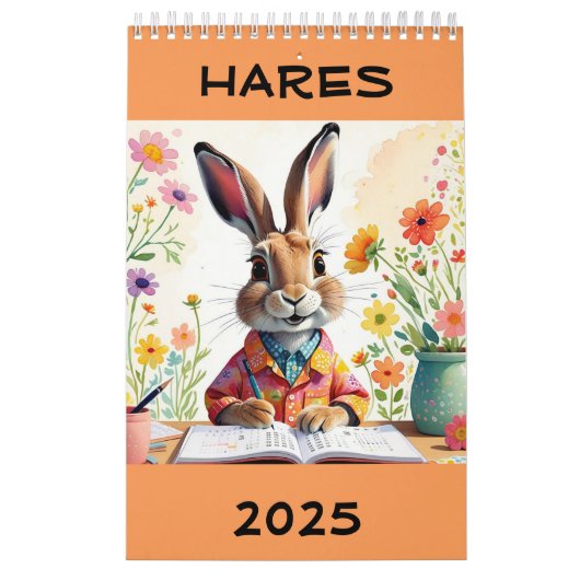 Funny, Niedlich Hares 2025 Kalender (Titelbild)