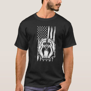 Funny Niedlich Havanese Dog American Flag USA Pupp T-Shirt