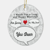 Funny & Niedlich Hochzeitsempfehlung Weihnachtssch Keramik Ornament (Links)
