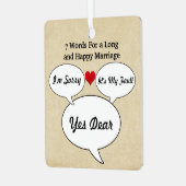 Funny & Niedlich Hochzeitsempfehlung Weihnachtssch Ornament Aus Metall (Vorderseite links)