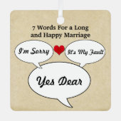 Funny & Niedlich Hochzeitsempfehlung Weihnachtssch Ornament Aus Metall (Vorderseite)