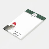 Funny niedlich Holiday santa Katzenmonogramm Post-it Klebezettel (angewinkelt)