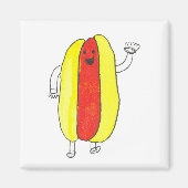 Funny Niedlich Hot Dog Kawaii Magnet (Vorne)