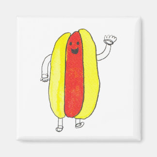 Funny Niedlich Hot Dog Kawaii Magnet