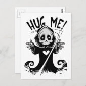 Funny Niedlich Hug Me Grim Sensenmann Postkarte (Vorne/Hinten)