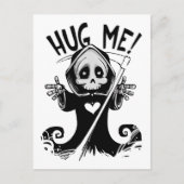 Funny Niedlich Hug Me Grim Sensenmann Postkarte (Vorderseite)