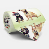 Funny Niedlich Hunde Krawatte (Gerollt)