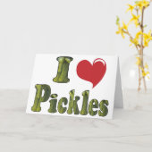 Funny Niedlich I Liebe Pickles Karte (Gelbe Blume)